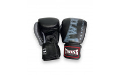 Боксерские перчатки TWINS Special BGVL3-2TA black gray 14 oz Боксерские перчатки TWINS Special BGVL3-2TA black gray 14 oz