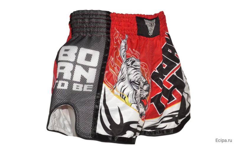 Шорты для бокса BORN TO BE TIGER WHITE-RED M