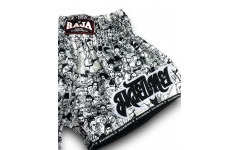 Шорты для бокса Raja white black n1 M Шорты для бокса Raja white black n1 M