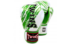 Боксерские перчатки TWINS FBGVL3-TW2 WHITE-GREEN 14 oz Боксерские перчатки TWINS FBGVL3-TW2 WHITE-GREEN 14 oz